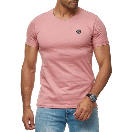 Red Bridge Herren T-Shirt Basic Kurzarm Shirt Umgekrempelt