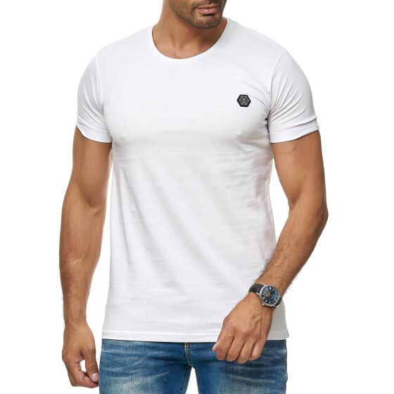 Red Bridge Herren T-Shirt Basic Kurzarm Shirt Umgekrempelt