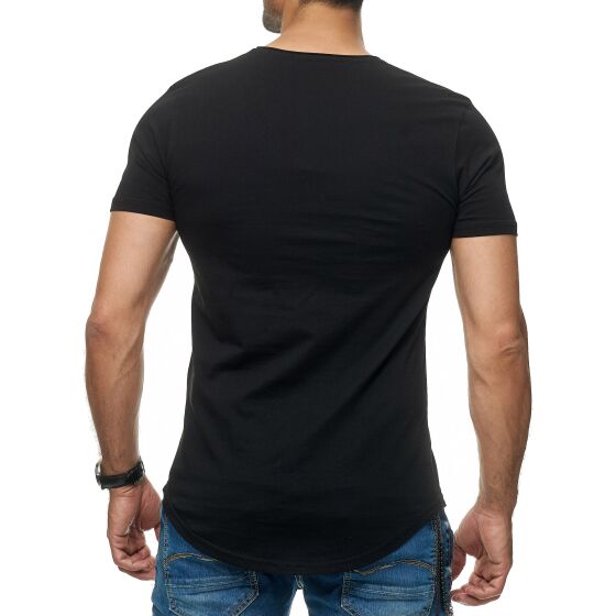 Red Bridge Mens T-Shirt Basic short-sleeved shirt button placket