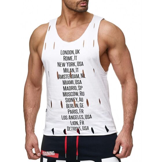 Red Bridge Herren World Travel Tank Top weiss