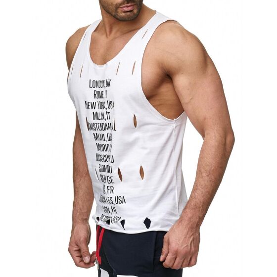 Red Bridge Herren World Travel Tank Top weiss