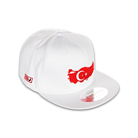 Red Bridge Unisex Türkiye Cap Snapback Embroidered White One Size