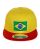 Red Bridge Unisex Brasil Cap Snapback Embroidered Yellow One Size