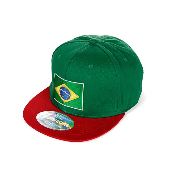Red Bridge Unisex Brasil Cap Snapback Embroidered Green One Size