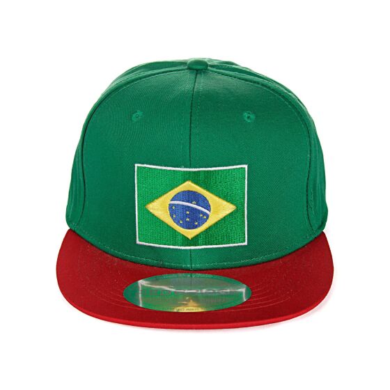Red Bridge Unisex Brasil Cap Snapback Embroidered Green One Size