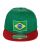 Red Bridge Unisex Brasil Cap Snapback Embroidered Green One Size