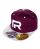 Red Bridge Unisex R-Logo Snapback Cap Signature Embroidered Violet-White One Size