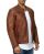 Red Bridge Mens artificial leather jacket biker jacket biker quilted jacket brown M