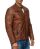 Kunst- Lederjacke Bikerjacke Biker Steppjacke Braun XL