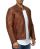Red Bridge Mens Synthetic Leather Jacket Biker Jacket Biker Quilted Jacket Brown XL