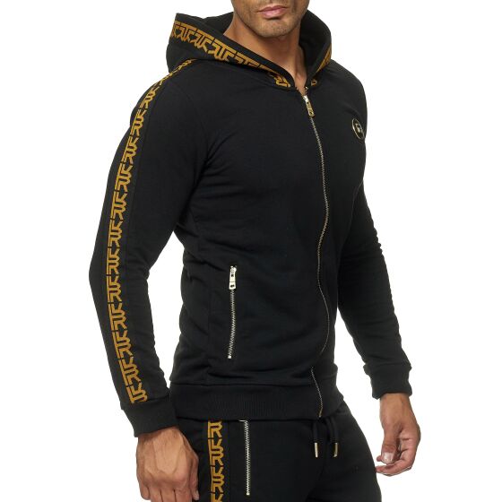 Red Bridge Herren Sweatjacke Kapuzenpullover Reißverschluss R-Logo Premium Schwarz XL