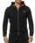 Red Bridge Mens sweat jacket hoodie zipper R-Logo Premium Black XL