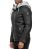 Red Bridge Mens Faux Leather Jacket Faux Leather Biker Jacket with Sweat Hood Two in One Black-Grey M