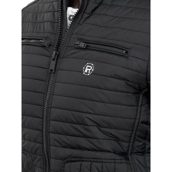 Red Bridge Herren Jacke Steppjacke Winterjacke Kunstleder Marlon Quilted Schwarz XXL