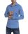 Red Bridge Mens Basic Design Slim Fit Long Sleeve Shirt Blue 5XL