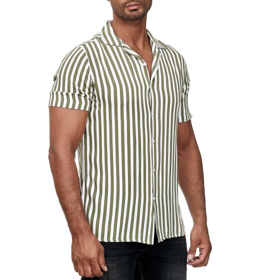 Red Bridge Mens Short Sleeve Striped Shirt