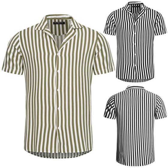 Red Bridge Mens Short Sleeve Striped Shirt