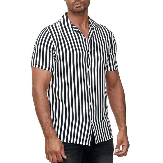 Red Bridge Mens Short Sleeve Striped Shirt