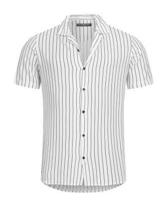 Red Bridge Mens Short Sleeve Striped Shirt