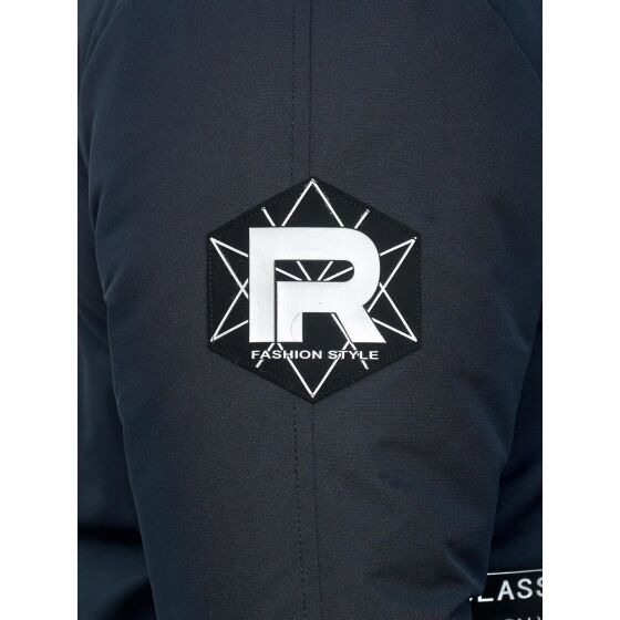 Red Bridge Herren Parka Jacke Mantel Winterjacke RB Patches Navy Blau L