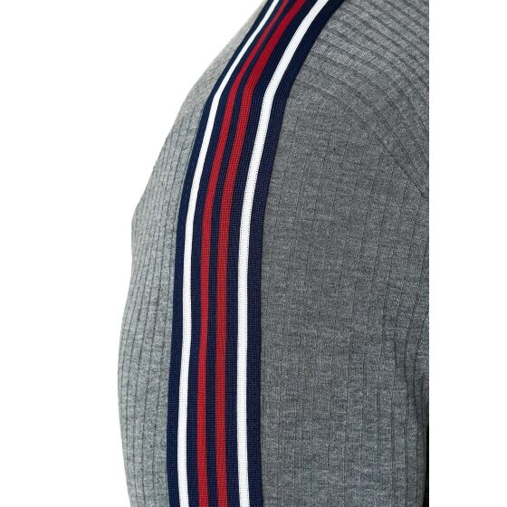 Red Bridge Herren Longsleeve Pullover Slim-Fit Striped