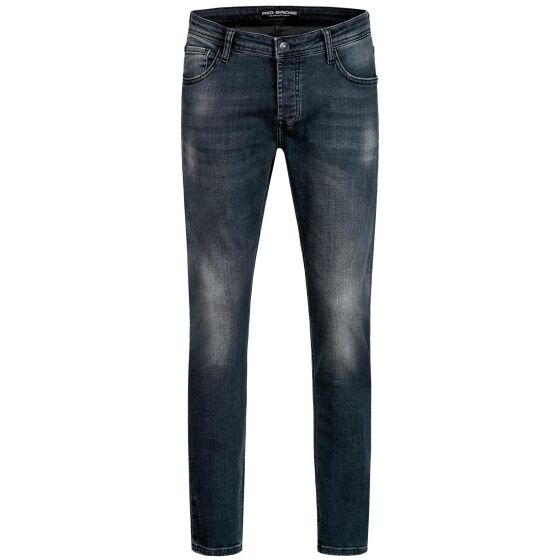 Red Bridge Herren Jeans Hose Slim-Fit Distressed Faded Shiny Schwarz W40 L34