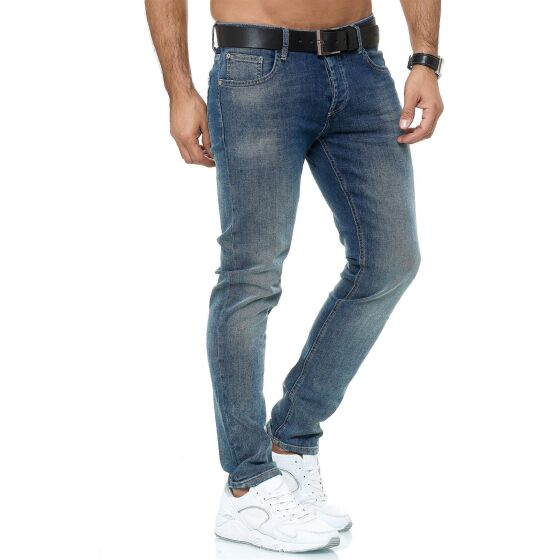 Red Bridge Herren Jeans Hose Slim-Fit Denim Stonewashed Arena B