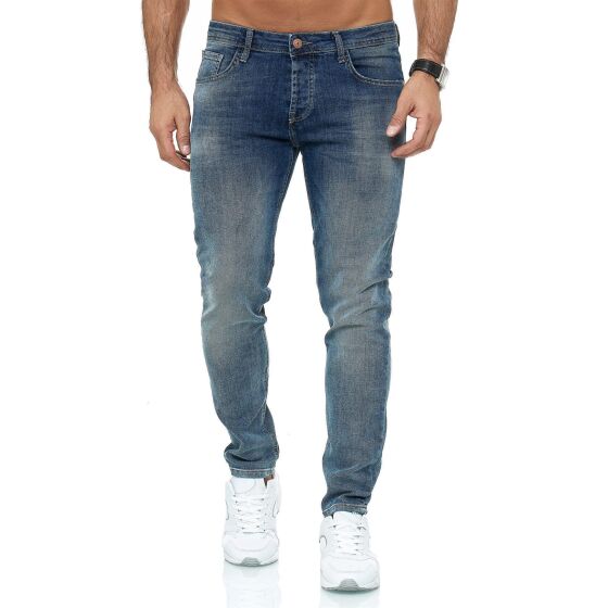 Red Bridge Herren Jeans Hose Slim-Fit Denim Stonewashed Arena B