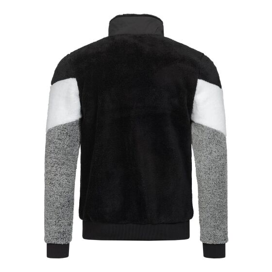 Red Bridge Mens Teddy Fur Nylon Sweat Jacket Zipper Arrow