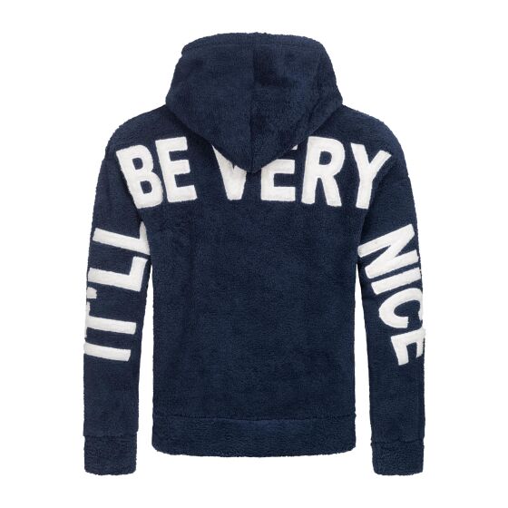 Red Bridge Mens Teddy Fur Hoodie Hooded Sweater Sweater Very Nice