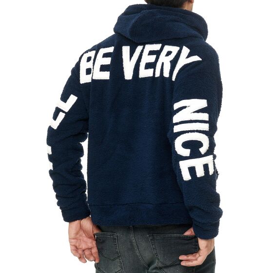 Red Bridge Mens Teddy Fur Hoodie Hooded Sweater Sweater Very Nice