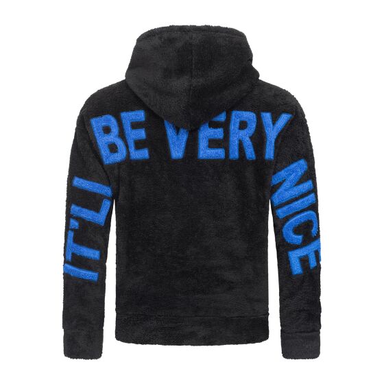 Red Bridge Mens Teddy Fur Hoodie Hooded Sweater Sweater Very Nice