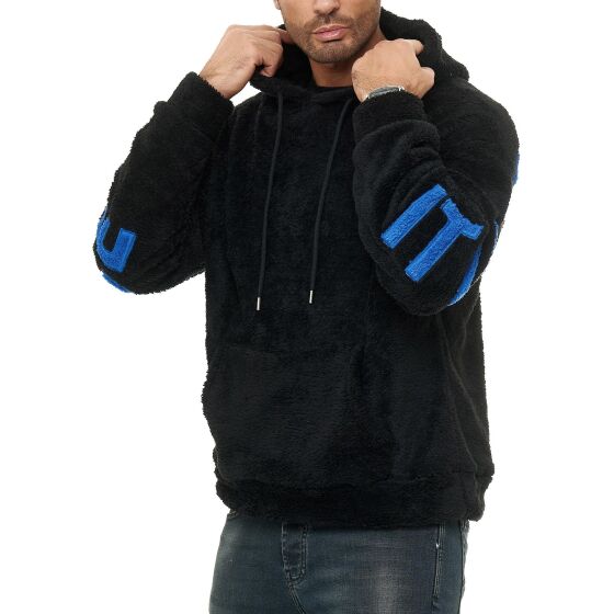 Red Bridge Mens Teddy Fur Hoodie Hooded Sweater Sweater Very Nice