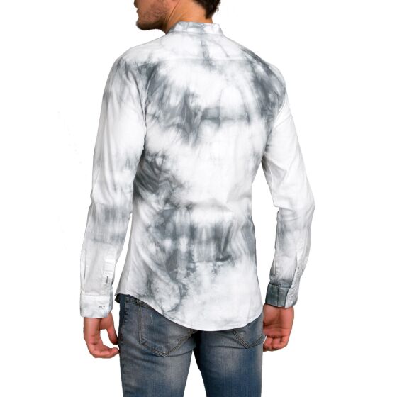 Red Bridge Mens Fresh Batik Shirt white grey