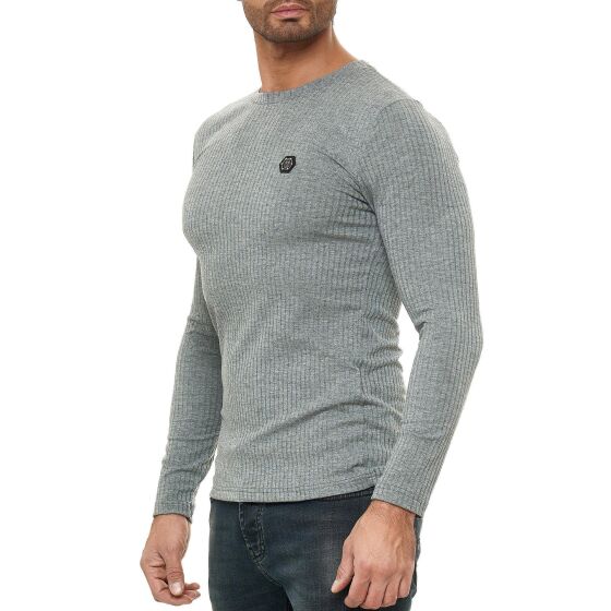 Red Bridge Mens Longsleeve Sweater Slim-Fit Striped