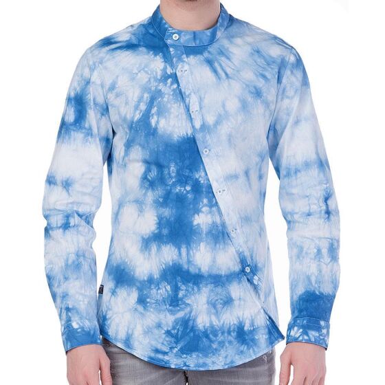 Red Bridge Mens Fresh Batik Shirt white blue