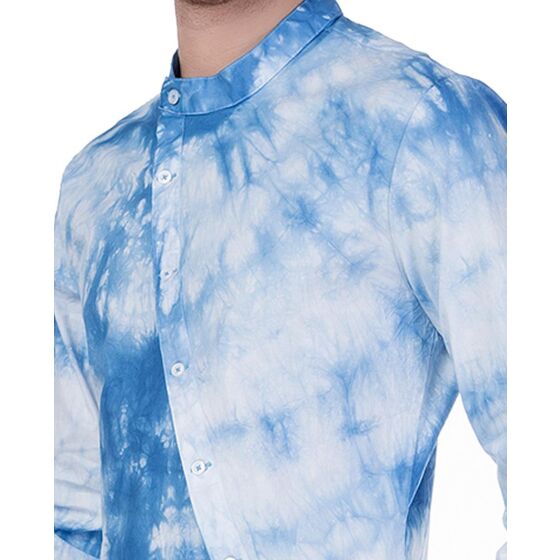 Red Bridge Mens Fresh Batik Shirt white blue