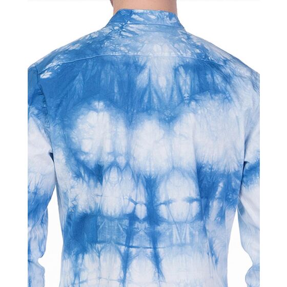 Red Bridge Mens Fresh Batik Shirt White Blue XL