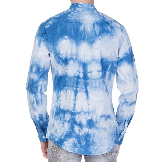 Red Bridge Mens Fresh Batik Shirt White Blue XL