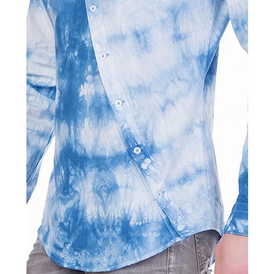 Red Bridge Mens Fresh Batik Shirt White Blue XL