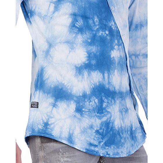 Red Bridge Herren Fresh Batik Hemd Weiß Blau XL