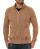 Red Bridge Mens Cardigan with Stand-up Collar Basic Luxury Camel S