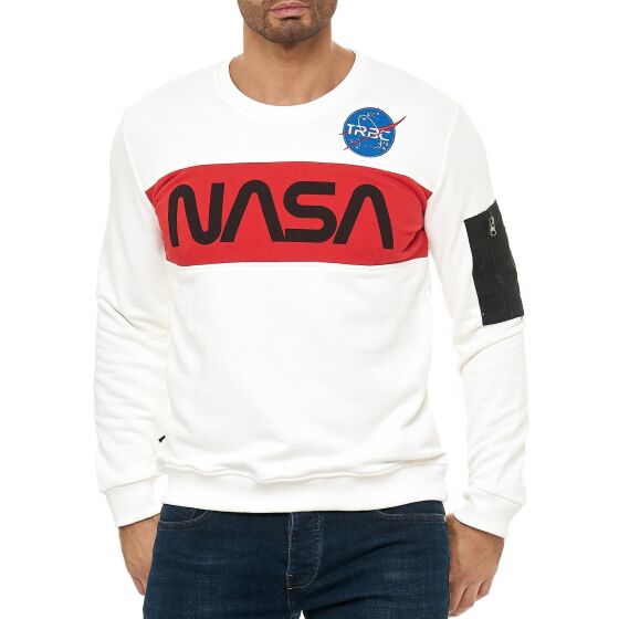 Red Bridge Herren Sweatshirt Pullover NASA Weiß XXL