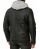 Red Bridge Mens Faux Leather Jacket Faux Leather Biker Jacket with Sweat Hood Two in One Black-Grey 4XL