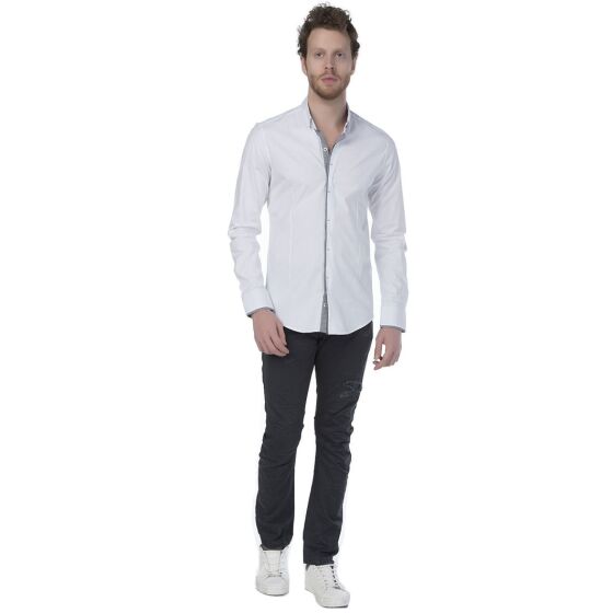 Red Bridge Mens Contrast Line shirt white