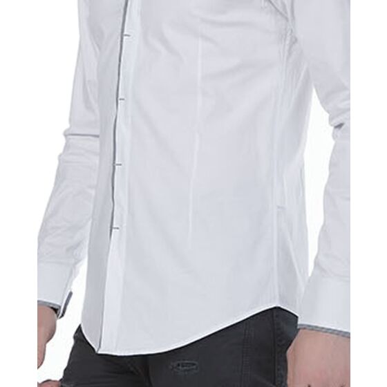 Red Bridge Mens Contrast Line shirt white