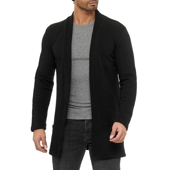 Red Bridge Herren Cardigan Jacke Sweat-Jacke Sakko Long Cut