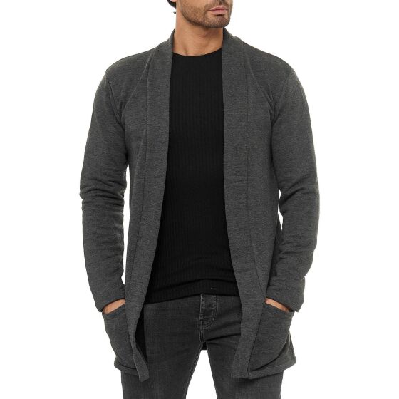 Red Bridge Herren Cardigan Jacke Sweat-Jacke Sakko Long Cut