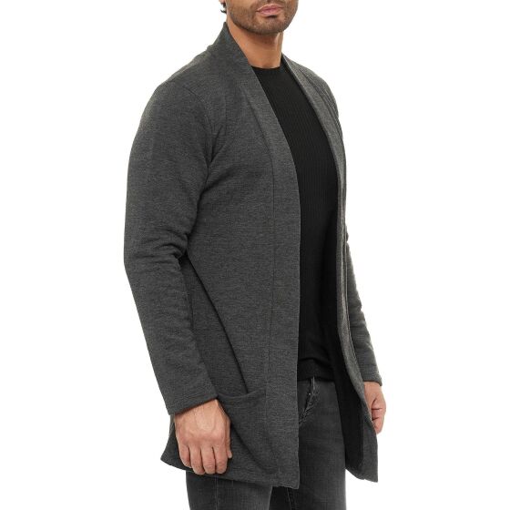 Red Bridge Herren Cardigan Jacke Sweat-Jacke Sakko Long Cut