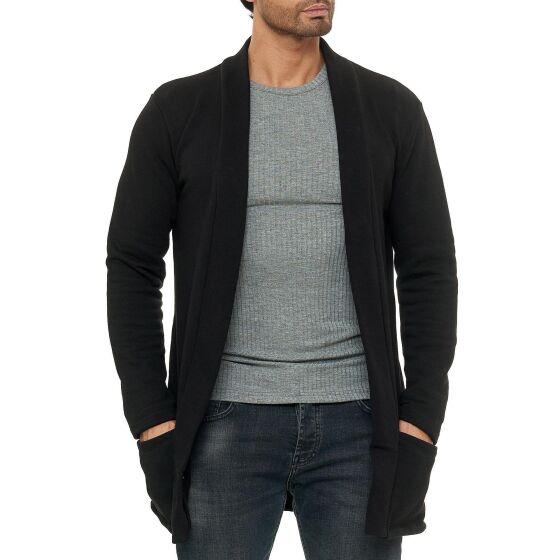 Red Bridge Herren Cardigan Jacke Sweat-Jacke Sakko Long Cut